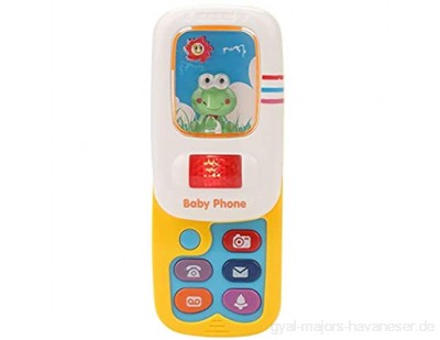 Atyhao Baby Cute Simulation Handy Simulation Kinder Telefon Musikspielzeug mit Licht spielerisch Lernen Lernspielzeug Kinder Lernspielzeug