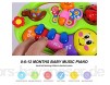 Toddmomy Tiermusik Spielzeug Mehrfarbige Hand Musikalische Kunststoff Raupe Säuglingsrassel Interaktives Lernspielzeug für Babys Kleinkind Neugeborene ohne Batterie