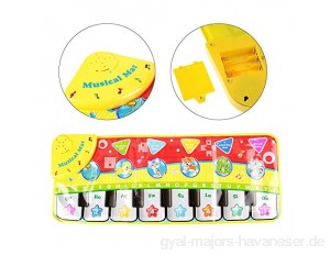 Tragbare Klaviermatte Piano Matte Klavier Tastatur Spielzeug frühe Bildungs Decke 5 Modi Spielmatten ohne die bunte Batterie für Kinder