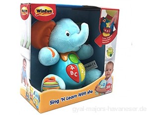 winfun- Timber Elefant Singen und Lernen Conmigo blau (CPA Toy Group 689)  Farbe/Modell Sortiert