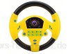 ZJchao Co Pilot Lenkrad Kinderspielzeug mit Musik frühkindliche Erziehung Eltern Kind Baby Kids Smart Toy Elektrische Spielzeug Lenkrad Kinder Simulation Lenkrad Autositz (Schwarz + Gelb)