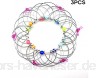 Benxin 3 x Mandala-Blumenkorb Spielzeug flexibler Eisenkorb Spielzeug handgefertigter Draht kreatives Spielzeug Schlaufen