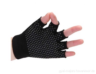 Fingerlose Yoga-Handschuhe für Damen mit rutschfesten Textur-Perlen für Yoga Pilates Workout-Handschuhe