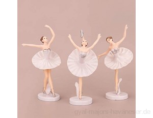 ioth 3 stücke Action Figure Weiße Ballett Mädchen Dekoration PVC Cartoon Kuchen Auto Dekoration Geschenk Puppe 14cm