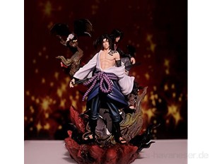 ioth Anime Naruto Uchiha Sasuke Statue Fernbedienung Leuchtende Modell Geschenk Dekoration 36 cm