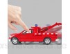 Spielzeugfahrzeuge 1:32 Pickup-Kran Modell Alloy Edition Pannenhilfe Fahrzeug 3 Farben Verfügbare Tür Öffnungsbar Metall Sound und Licht Zurückziehen Boy Pickup Truck Spielzeug Geschenk (Farbe: Rot)