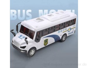 Spielzeugfahrzeuge drücken Ton und Licht Bus Spielzeugauto Elektroinduktionslegierungsauto Modell 4 Farben Optional Kinder Spielzeugbusauto Modell Anti-Fall-Trägheit Vorwärts Zurückziehen Auto (Farbe
