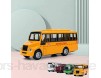 WBDZ Spielzeugfahrzeuge Kinder Mini Legierung Spielzeugauto Schulbus Van Bus Polizeiwagen Kombinationsset Simulation Spielzeugbus Modell Anti-Fall-Trägheit Junge Pull Back Car (Farbe: Set A)