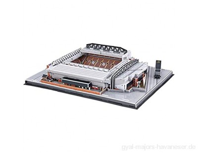 CMO 3D Stadion Puzzle， Liverpool Anfield Stadium Modell ， Souvenir DIY Puzzle (16x 12 x 4)