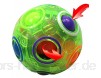 FCBB Zappeln Ball Regenbogen Ball Würfel 3D Puzzle Rätsel Zappeln Pädagogisches Spielzeug (2Pack Blau und Grün)