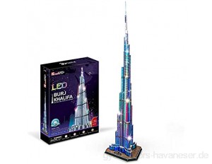 JW-MZPT Burj Khalifa 3D Puzzle Puzzle-Papier Spielzeug Papiermodell mit Licht