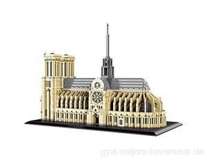 N\A Weltberühmte Architektur Notre Dame De Paris DIY Gebäudemodell Micro Mini Blocks Kits 3D Puzzle Spielzeug Geschenk