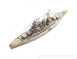 Piececool 3D-Modellbausätze Schiffsmodelle aus Metall Laserschnitt Puzzles für Erwachsene Nagato Class BATTLESHIP 199 Stück
