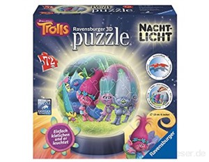 Ravensburger 3D-Puzzle 12195 - Trolls: 3D Puzzle-Ball 72-teilig Nachtlich