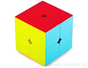 TOYESS Zauberwürfel 2x2 Stickerless 2x2x2 3D Puzzle Würfel Spielzeug Geschenkverpackung für Kinder & Erwachsene Aufkleberloser
