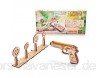 Wood Trick Rubber Band Toy Gun 3D Wooden Puzzle for Adults and Teens to Build - Wooden Model Kit – 14+