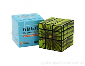 LBYB Magic Cube 3X3x3 Mirror Magic Cube Cube Für Kindererwachsene Sicherheit Und Umweltschutz Ultra Durable Und Flexible Einfach Carbon-Faser-Oberfläche Aufkleber Schwarz