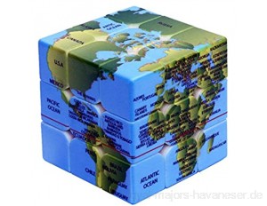 BECCYYLY Rubik's Cubeearth Pattern Magic Cube Speed ​​Puzzle Cube für das Gehirntraining für Erwachsene Kinder Spielset | Magic Cubes
