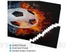 Feuer und Wasser Fußball Ball Cool Sport Design Bild Puzzles Spiel Artwork für Kinder geeignet für Weihnachten / 1000 Teile