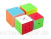 HXGL-Würfel Puzzles Würfel Set Magic Cube Bundle 2x2 3x3 4x4 5x5 Cube Set Puzzles Box Finger Spielt Geschenk Solide Durable Stufenloses Drehen for Erwachsene Kinder Studenten Denkaufgabe