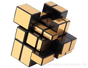 JIAMIN Zauberwürfel Spiegelwürfel Gold Silber Professionelle Speedwürfel Puzzles Speedcube Lernspielzeug für Kinder Erwachsene Geschenke Zauberwürfel (Farbe: Gold)