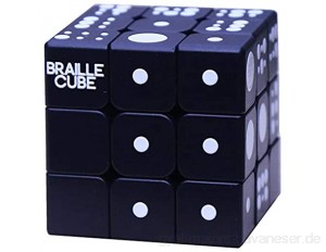LBYB Magic Cube 3X3 3D-Relief Glatte Geschwindigkeits-Würfel-Klassiker-Intelligenz-Spielzeug Mädchen Und Jungen Geeignet Für Blinde Professionelle Spieler Ungiftige Material Glatte Sc Schwarz