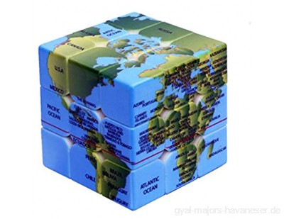 LBYSK Welt Erde Cube dreischichtigen Blau Rubik Cube Tetrahedron Puzzle für Kinder Entwicklung des Gehirns für pädagogisches Geschenk Spielzeug EIN Helfer für Studierende