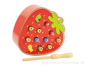 TIMEMEAN Baby Lernen Hölzern Spielzeuge Fang Wurm Magnetisch Kindheit Lehrreich Spielzeuge 2 Pc