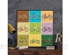 AJleil Puzzle 1000 Teile Retro einfache Farbe Fahrradkunstbild der dekorativen Malerei Puzzle 1000 Teile er Erwachsene Pädagogisches intellektuelles Dekomprimieren50x75cm(20x30inch)