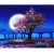 Amrzxz 1000 Stück Puzzle schönen Pfirsichbaum unter dem Mond 75x50cm Puzzle Puzzle Spielzeug