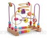 cdhgsh Perlen Labyrinth Spielzeug für Kleinkinder Holz Bunte Achterbahn Bildungskreis Spielzeug Perlen Labyrinth Spielzeug A #