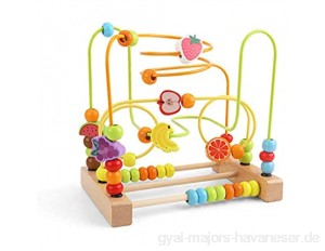 cdhgsh Perlen Labyrinth Spielzeug für Kleinkinder Holz Bunte Achterbahn Bildungskreis Spielzeug Perlen Labyrinth Spielzeug A #