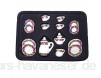 foshan Cgration Puppenhaus-Geschirr Miniatur-Möbel lila Blume Porzellan Puppen Keramik Teesets im Maßstab 1:12