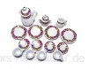 foshan Cgration Puppenhaus-Geschirr Miniatur-Möbel lila Blume Porzellan Puppen Keramik Teesets im Maßstab 1:12