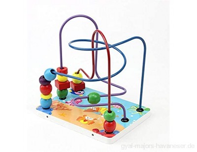JIAGU Gehirnspiel Hölzerne Klassische Korn-Labyrinth Holzperlen Maze Game Cube Spielzeug Lern ​​Abacus Perlen Kreis Spielzeug (Color : Multi-Colored Size : Free Size)