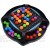 Kitabetty Regenbogen-Ball-Eliminations-Spiel Regenbogenball Passendes Spielzeug Kinder Puzzle Board Schachspielzeug Buntes Ball-Matching-Spiel mit 48 bunten Perlen für Kinder und Erwachsene
