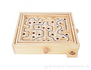 OPW Hölzernes Labyrinth-Neigung-Labyrinth-Spiel Große Holz-Labyrinth-Tabellenlabyrinth-Spielzeugbilanztisch-Tabellenlabyrinth-Spiele Mit 60 Löchern & 2 Stahlkugel Für Kinder Und Erwachsene