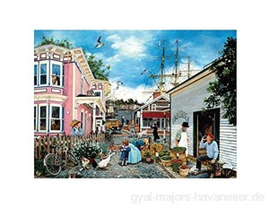 Stella Fella Puzzles for Erwachsene Und Kinder 1000 Peices Holzpuzzle Kits Geschenke DIY Wandmalerei Lernspiele Spielzeug 75x50cm (Color : Dock Town)