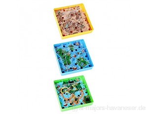 Tomaibaby 3 Stück Kinder Suchen Schatz Labyrinth Erkundung Spielzeug Puzzle Board Motor Skill Labyrinth Spielzeug Aktivität Spiel Lernspielzeug (Zufällige Farbe)