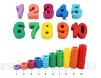 Felly Lernspielzeug ab 1 2 3 4 5 Jahre Montessori Spielzeug aus Zahlen Lernen Holzspielzeug Puzzlespiel Lernen | Puzzles aus Holz - motorik für das frühe Lernen im Kindergarten für Kleinkinder