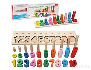Felly Lernspielzeug ab 1 2 3 4 5 Jahre Montessori Spielzeug aus Zahlen Lernen Holzspielzeug Puzzlespiel Lernen | Puzzles aus Holz - motorik für das frühe Lernen im Kindergarten für Kleinkinder