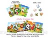 FLORMOON Holzpuzzle für Kinder 2-6 Jahre - Kein Sägemehl kein Verblassen - Tiere im Vorschulalter Lernen Pädagogische Rätsel Spielzeug für Jungen Mädchen (4 Rätsel Giraffe Lion Panda Dinosaurier)