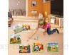 FLORMOON Holzpuzzle für Kinder 2-6 Jahre - Kein Sägemehl kein Verblassen - Tiere im Vorschulalter Lernen Pädagogische Rätsel Spielzeug für Jungen Mädchen (4 Rätsel Giraffe Lion Panda Dinosaurier)