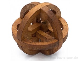 Global Puzzle: 3D Puzzle - Denkspiel - Knobelspiel - Geduldspiel - Logikspiel 3D Holzpuzzle von SiamMandalay with Free SM Gift Box (Pictured)