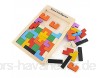 GREENLANS Holzpuzzle Kinder Kinder Tangram Rätsel Holzpuzzle Tetris Spielzeugspiel Lernspielzeug Kinder Spaß Lernen Zu Hause Schule Geburtstagsgeschenk