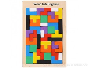 Irady Tetris Tangram Holzpuzzles Didaktisches Lernspielzeug 40 Pcs Intelligenz Pädagigisches Spielzeug für Kinder ab 3 Jahre