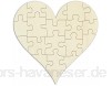Kopierladen Karnath GmbH Holzpuzzle Spitzes Herz zum bemalen und selbst gestalten - 18 Teile ca. 21 x 20 cm - leeres Puzzle aus Schichtholz in Herzform