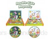 Magnetische Holzpuzzles Spiele Lernspiel Tafel aus Holz Doppelseitiges Zeichnung Puzzle mit Kreiden und Stift für Kinder Jungs Mädchen 3 4 5 Jahren Alt
