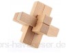 MINGZE 3D Holzpuzzle Denksportaufgaben Knobelspiele Geduldspiel aus Holz Holzspielzeug Logisches Spielzeug und Geschenk für Kinder und Erwachsene (Mehrfarbig)