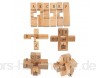 MINGZE 3D Holzpuzzle Denksportaufgaben Knobelspiele Geduldspiel aus Holz Holzspielzeug Logisches Spielzeug und Geschenk für Kinder und Erwachsene (Mehrfarbig)